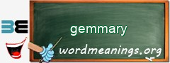 WordMeaning blackboard for gemmary